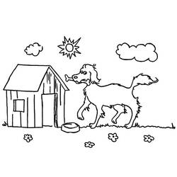 Página para colorir: Casinha de cachorro (Edifícios e Arquitetura) #62483 - Páginas para Colorir Imprimíveis Gratuitamente