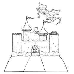 Página para colorir: Castelo (Edifícios e Arquitetura) #62047 - Páginas para Colorir Imprimíveis Gratuitamente