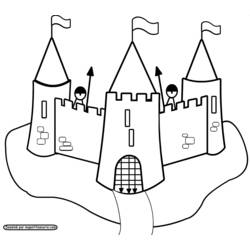 Página para colorir: Castelo (Edifícios e Arquitetura) #62052 - Páginas para Colorir Imprimíveis Gratuitamente