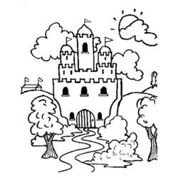 Página para colorir: Castelo (Edifícios e Arquitetura) #62068 - Páginas para Colorir Imprimíveis Gratuitamente