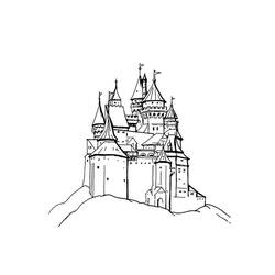 Página para colorir: Castelo (Edifícios e Arquitetura) #62083 - Páginas para Colorir Imprimíveis Gratuitamente