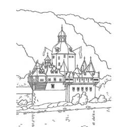 Página para colorir: Castelo (Edifícios e Arquitetura) #62130 - Páginas para Colorir Imprimíveis Gratuitamente