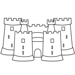 Página para colorir: Castelo (Edifícios e Arquitetura) #62131 - Páginas para Colorir Imprimíveis Gratuitamente