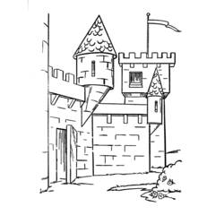 Página para colorir: Castelo (Edifícios e Arquitetura) #62180 - Páginas para Colorir Imprimíveis Gratuitamente