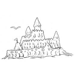 Página para colorir: Castelo de Areia (Edifícios e Arquitetura) #204753 - Páginas para Colorir Imprimíveis Gratuitamente
