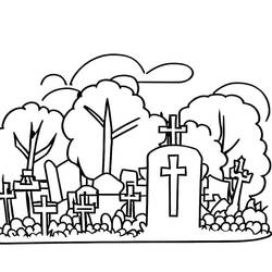Desenho Cemitério (Edifícios e Arquitetura) #204237 para imprimir e colorir