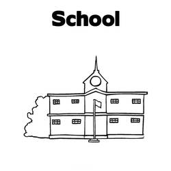 Página para colorir: Escola (Edifícios e Arquitetura) #63989 - Páginas para Colorir Imprimíveis Gratuitamente