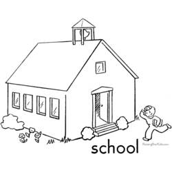Página para colorir: Escola (Edifícios e Arquitetura) #63998 - Páginas para Colorir Imprimíveis Gratuitamente
