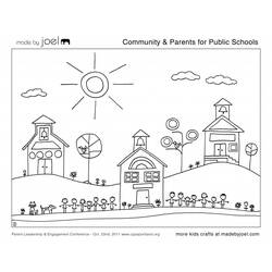 Página para colorir: Escola (Edifícios e Arquitetura) #64108 - Páginas para Colorir Imprimíveis Gratuitamente