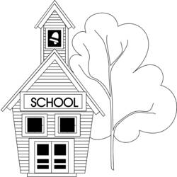 Página para colorir: Escola (Edifícios e Arquitetura) #66896 - Páginas para Colorir Imprimíveis Gratuitamente
