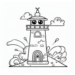 Desenho Farol (Edifícios e Arquitetura) #188000 para imprimir e colorir