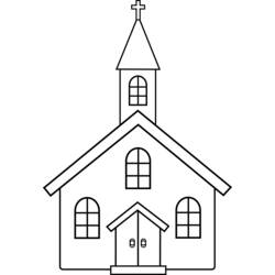Página para colorir: Igreja (Edifícios e Arquitetura) #64159 - Páginas para Colorir Imprimíveis Gratuitamente