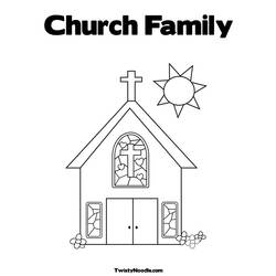 Página para colorir: Igreja (Edifícios e Arquitetura) #64160 - Páginas para Colorir Imprimíveis Gratuitamente