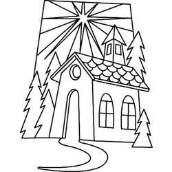 Página para colorir: Igreja (Edifícios e Arquitetura) #64162 - Páginas para Colorir Imprimíveis Gratuitamente