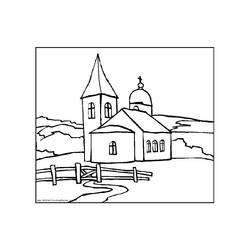 Página para colorir: Igreja (Edifícios e Arquitetura) #64190 - Páginas para Colorir Imprimíveis Gratuitamente