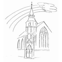 Página para colorir: Igreja (Edifícios e Arquitetura) #64192 - Páginas para Colorir Imprimíveis Gratuitamente
