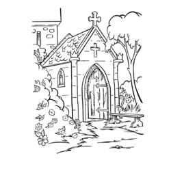 Página para colorir: Igreja (Edifícios e Arquitetura) #64206 - Páginas para Colorir Imprimíveis Gratuitamente