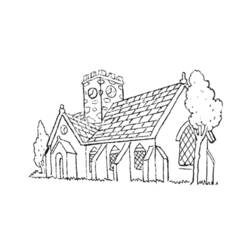 Página para colorir: Igreja (Edifícios e Arquitetura) #64230 - Páginas para Colorir Imprimíveis Gratuitamente