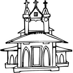 Página para colorir: Igreja (Edifícios e Arquitetura) #64232 - Páginas para Colorir Imprimíveis Gratuitamente