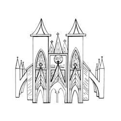 Página para colorir: Igreja (Edifícios e Arquitetura) #64263 - Páginas para Colorir Imprimíveis Gratuitamente