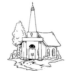 Página para colorir: Igreja (Edifícios e Arquitetura) #64265 - Páginas para Colorir Imprimíveis Gratuitamente