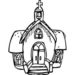 Página para colorir: Igreja (Edifícios e Arquitetura) #64273 - Páginas para Colorir Imprimíveis Gratuitamente