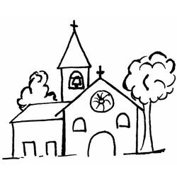 Página para colorir: Igreja (Edifícios e Arquitetura) #64274 - Páginas para Colorir Imprimíveis Gratuitamente