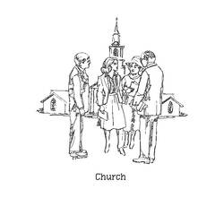 Página para colorir: Igreja (Edifícios e Arquitetura) #64296 - Páginas para Colorir Imprimíveis Gratuitamente