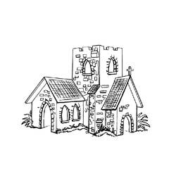 Página para colorir: Igreja (Edifícios e Arquitetura) #64308 - Páginas para Colorir Imprimíveis Gratuitamente
