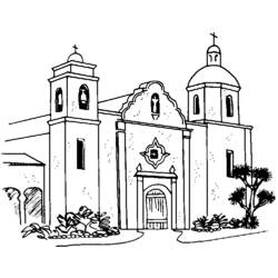 Página para colorir: Igreja (Edifícios e Arquitetura) #64309 - Páginas para Colorir Imprimíveis Gratuitamente