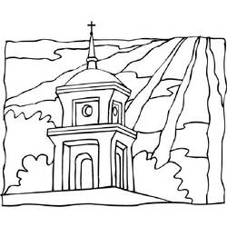 Página para colorir: Igreja (Edifícios e Arquitetura) #64325 - Páginas para Colorir Imprimíveis Gratuitamente