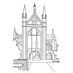 Página para colorir: Igreja (Edifícios e Arquitetura) #64348 - Páginas para Colorir Imprimíveis Gratuitamente
