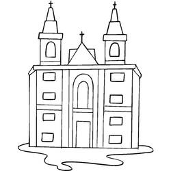 Página para colorir: Igreja (Edifícios e Arquitetura) #64351 - Páginas para Colorir Imprimíveis Gratuitamente