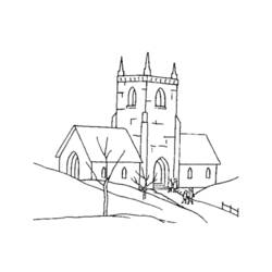 Página para colorir: Igreja (Edifícios e Arquitetura) #64365 - Páginas para Colorir Imprimíveis Gratuitamente