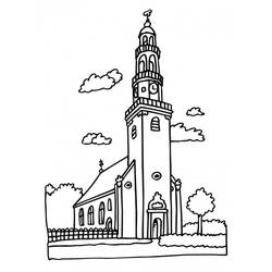 Página para colorir: Igreja (Edifícios e Arquitetura) #64389 - Páginas para Colorir Imprimíveis Gratuitamente