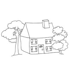 Página para colorir: Lar (Edifícios e Arquitetura) #64709 - Páginas para Colorir Imprimíveis Gratuitamente