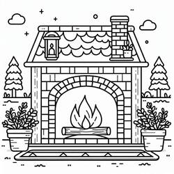 Desenho Lareira (Edifícios e Arquitetura) #217188 para imprimir e colorir