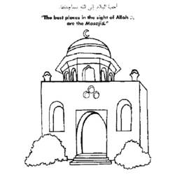 Página para colorir: Mesquita (Edifícios e Arquitetura) #64527 - Páginas para Colorir Imprimíveis Gratuitamente