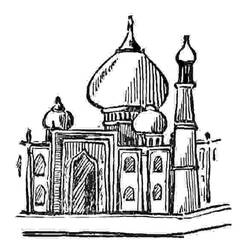 Página para colorir: Mesquita (Edifícios e Arquitetura) #64535 - Páginas para Colorir Imprimíveis Gratuitamente