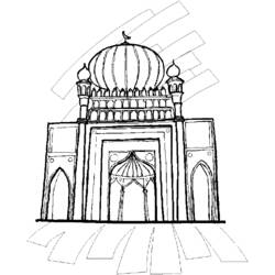 Página para colorir: Mesquita (Edifícios e Arquitetura) #64556 - Páginas para Colorir Imprimíveis Gratuitamente
