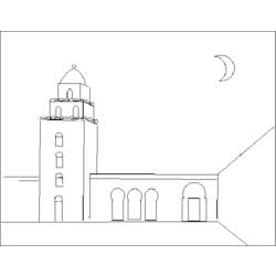 Página para colorir: Mesquita (Edifícios e Arquitetura) #64569 - Páginas para Colorir Imprimíveis Gratuitamente