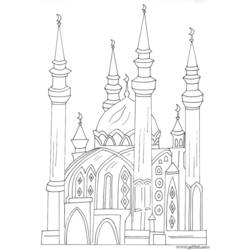 Página para colorir: Mesquita (Edifícios e Arquitetura) #64593 - Páginas para Colorir Imprimíveis Gratuitamente