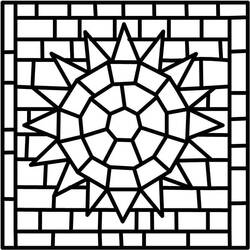 Desenho Mosaico (Edifícios e Arquitetura) #203671 para imprimir e colorir