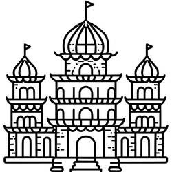 Página para colorir: Palácio (Edifícios e Arquitetura) #212212 - Páginas para Colorir Imprimíveis Gratuitamente