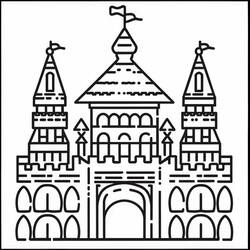 Página para colorir: Palácio (Edifícios e Arquitetura) #212213 - Páginas para Colorir Imprimíveis Gratuitamente