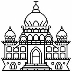 Página para colorir: Palácio (Edifícios e Arquitetura) #212214 - Páginas para Colorir Imprimíveis Gratuitamente