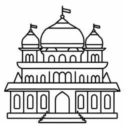 Página para colorir: Palácio (Edifícios e Arquitetura) #212216 - Páginas para Colorir Imprimíveis Gratuitamente