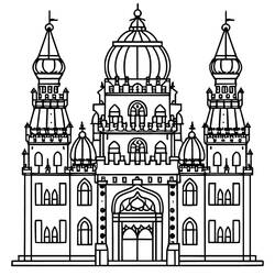 Página para colorir: Palácio (Edifícios e Arquitetura) #212219 - Páginas para Colorir Imprimíveis Gratuitamente