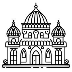 Página para colorir: Palácio (Edifícios e Arquitetura) #212220 - Páginas para Colorir Imprimíveis Gratuitamente