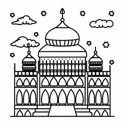 Página para colorir: Palácio (Edifícios e Arquitetura) #212221 - Páginas para Colorir Imprimíveis Gratuitamente